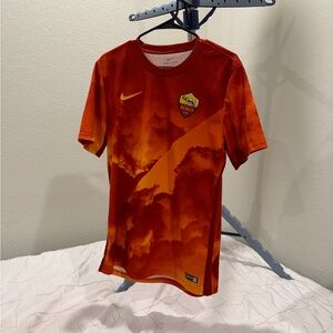 Nike AS Roma Men’s Red and Orange Soccer Jersey